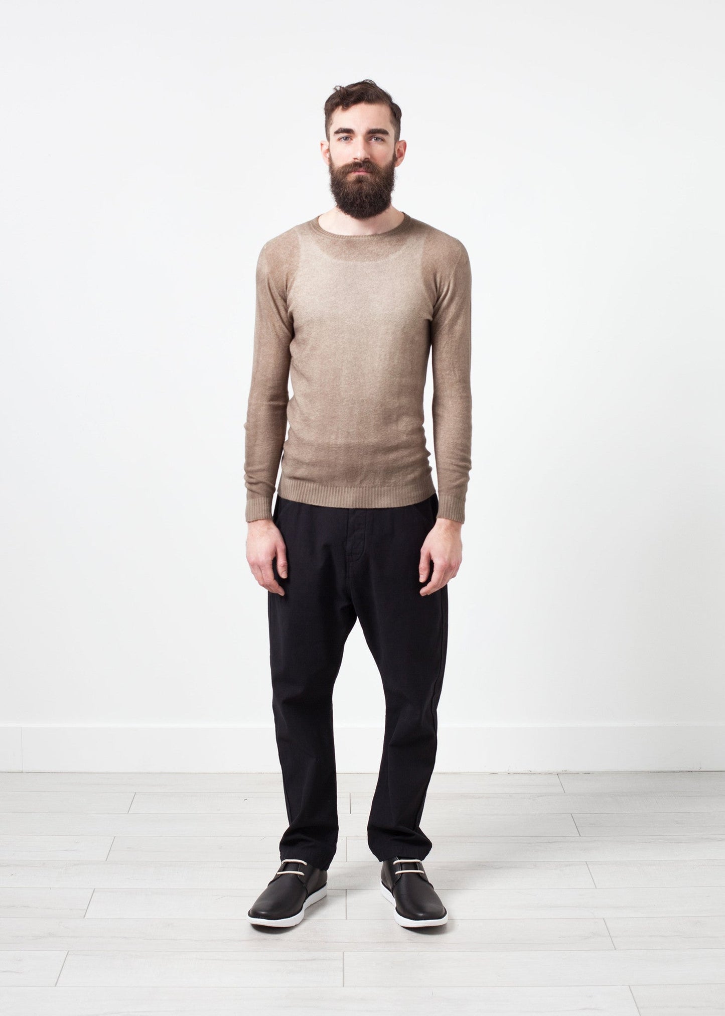 Girocollo in cashmere screziato