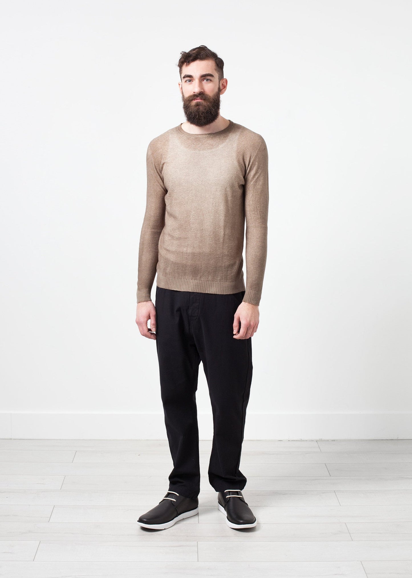 Girocollo in cashmere screziato