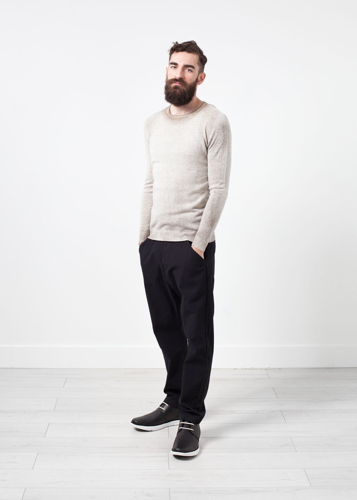 Girocollo in cashmere screziato