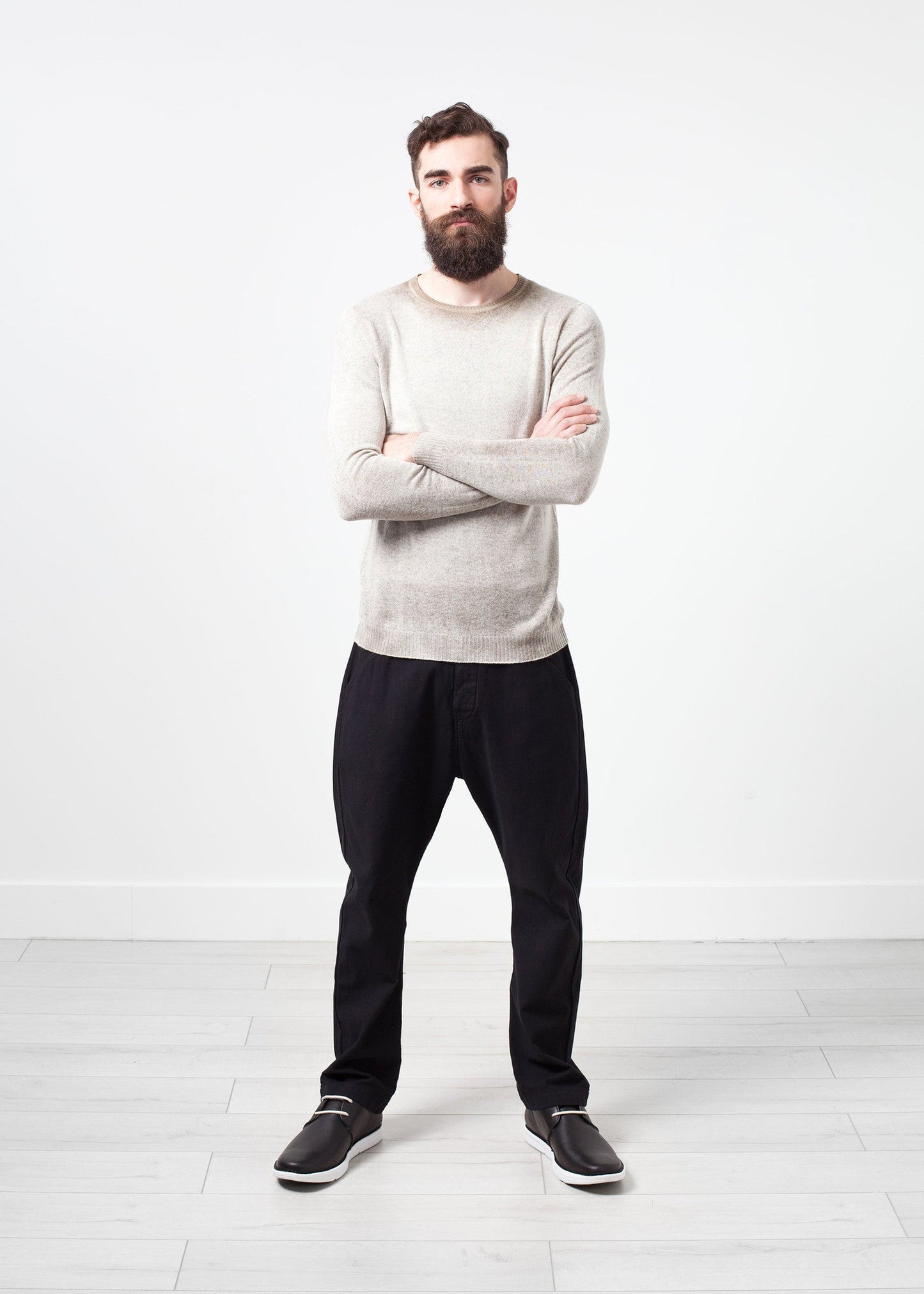 Girocollo in cashmere screziato