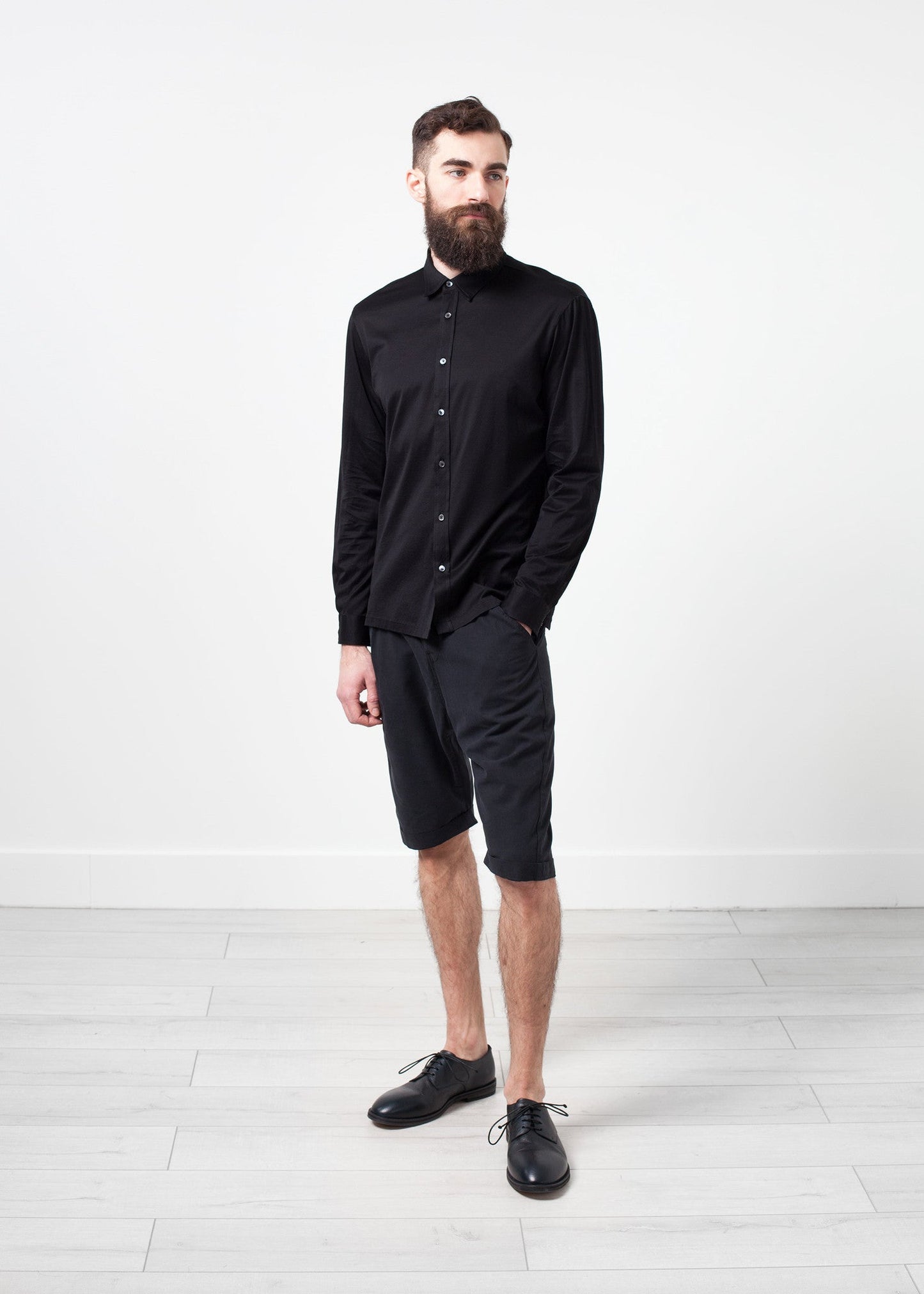 Scozia Button-Up in nero