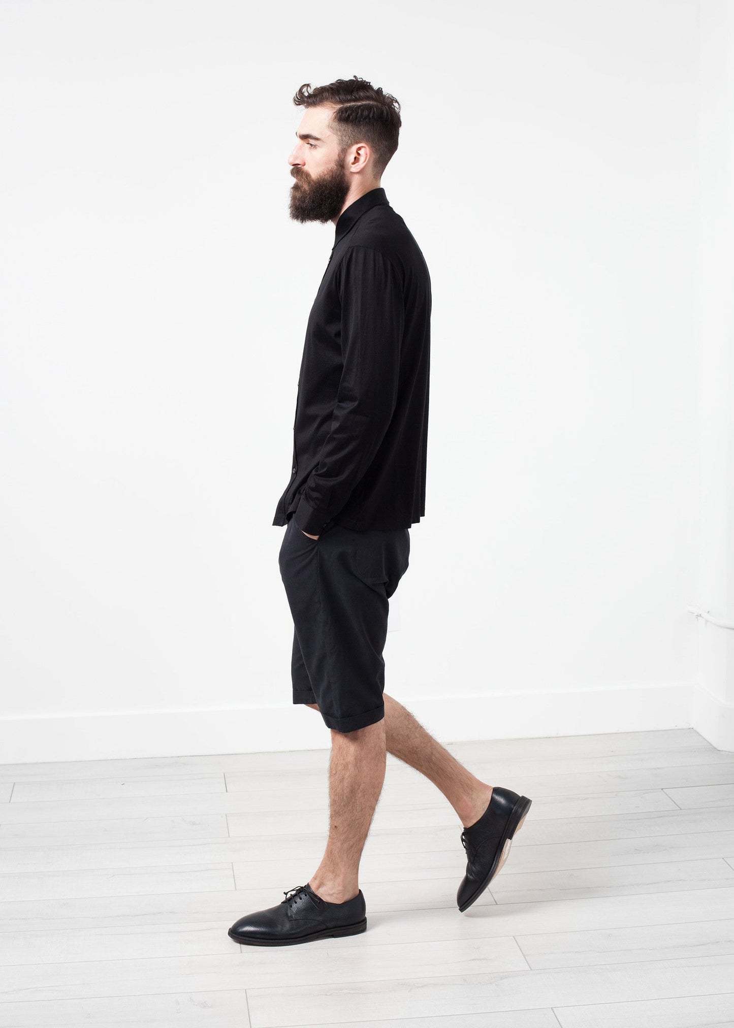Scozia Button-Up in nero