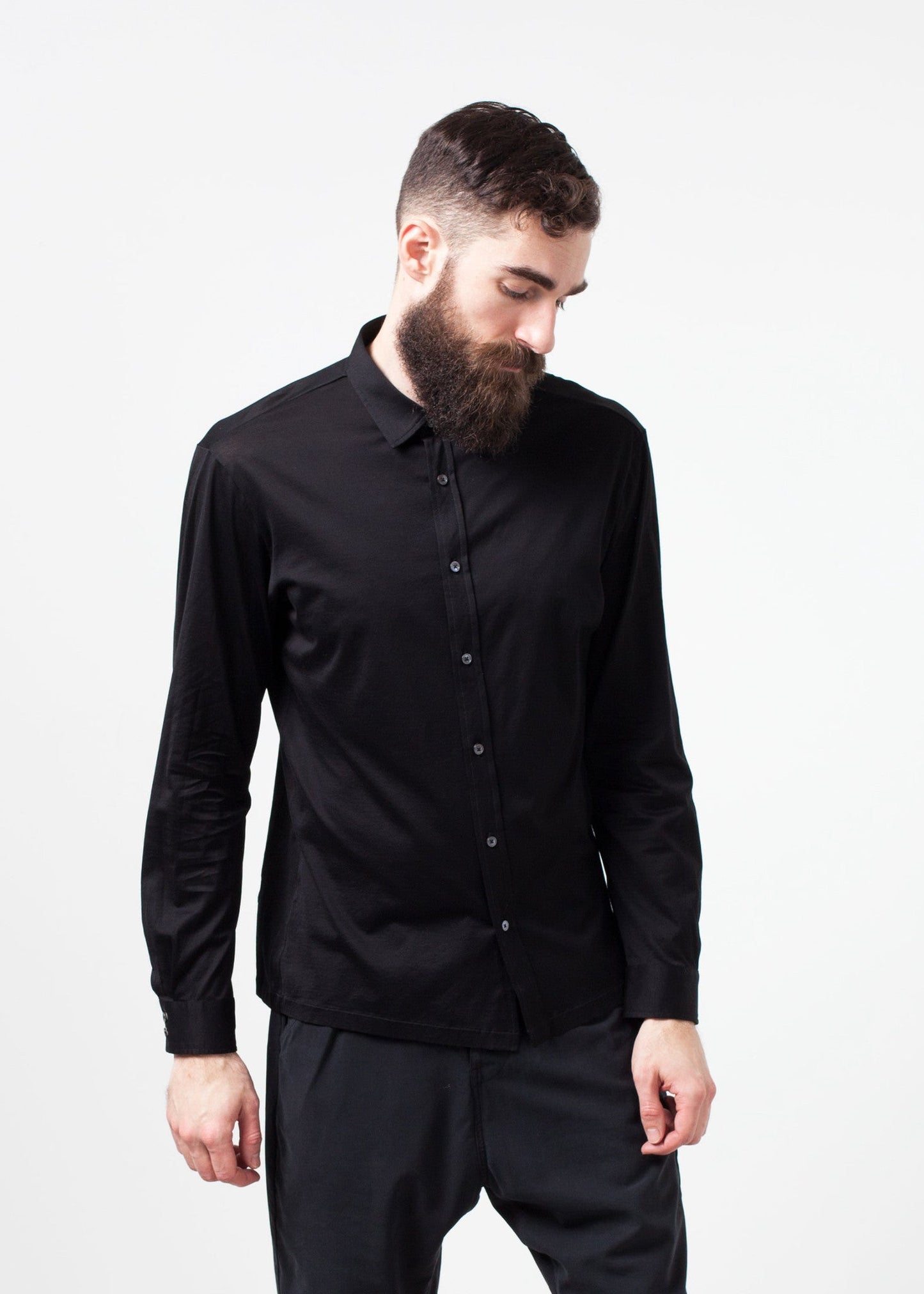 Scozia Button-Up in nero