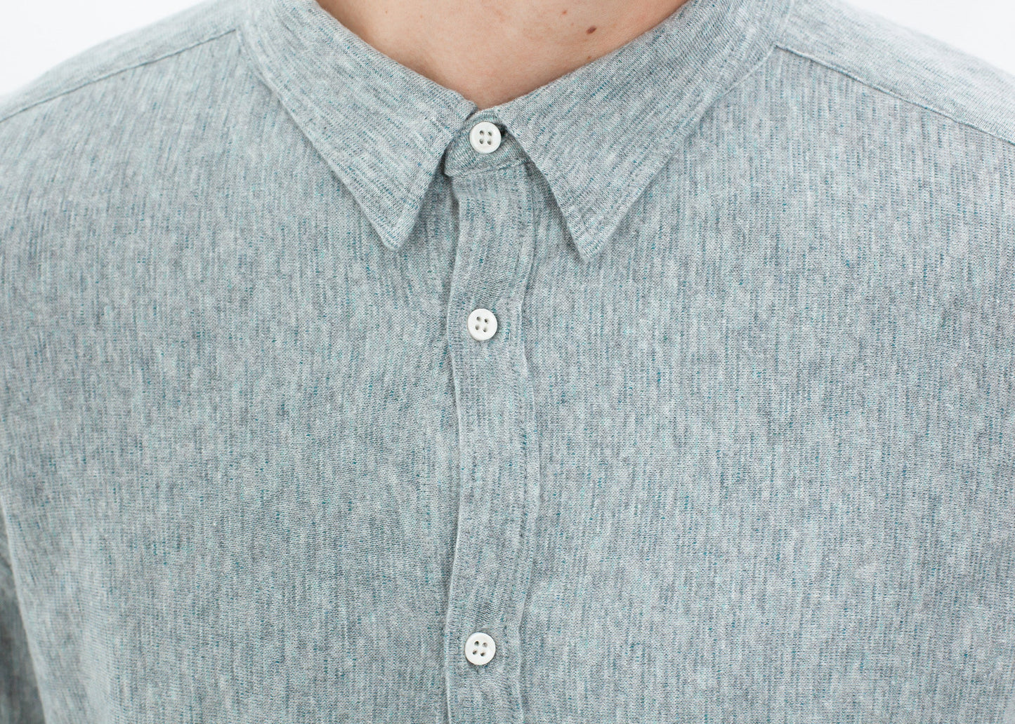 Bottoni in jersey Kasuri in blu grigio