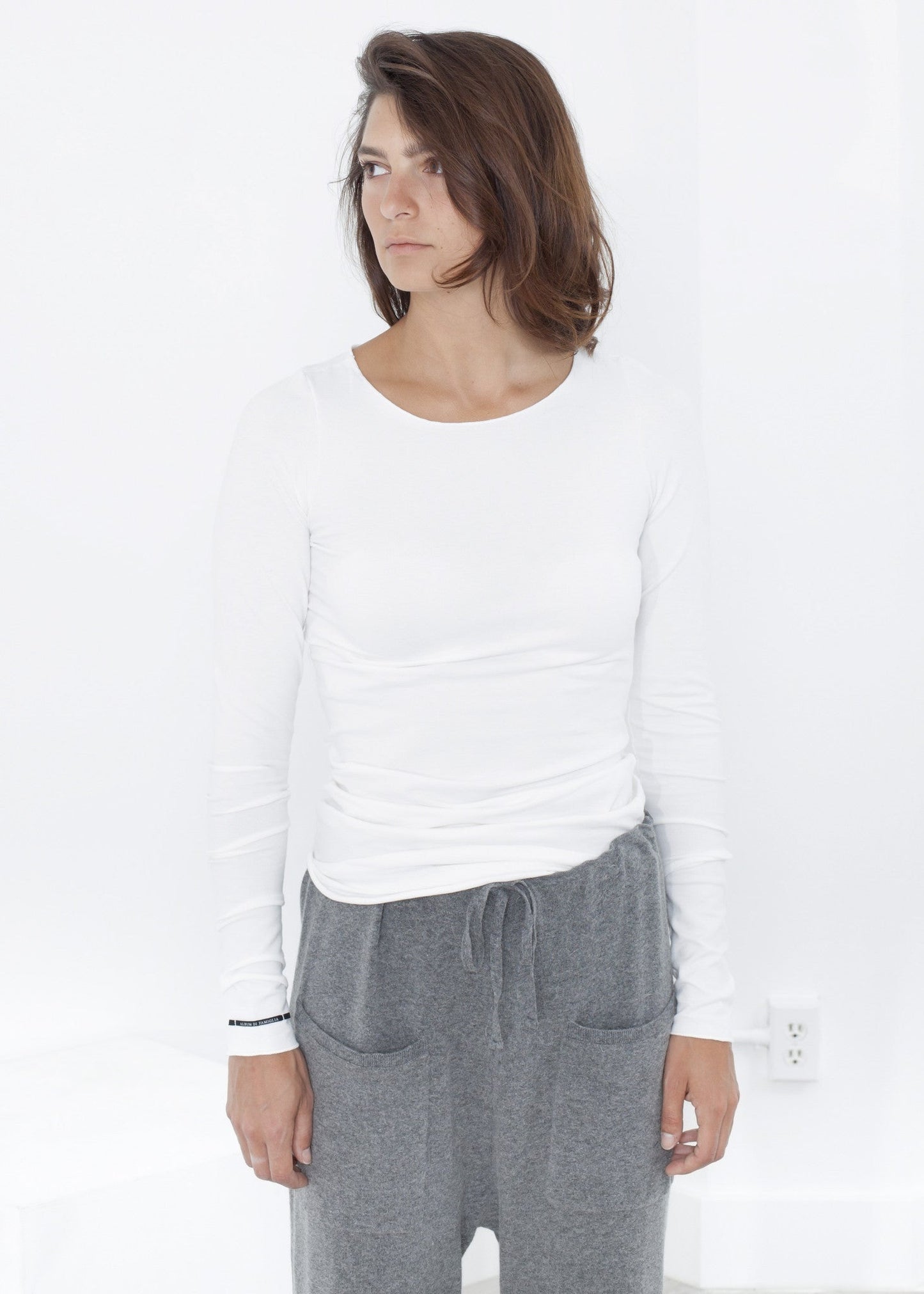T-shirt elasticizzata al latte
