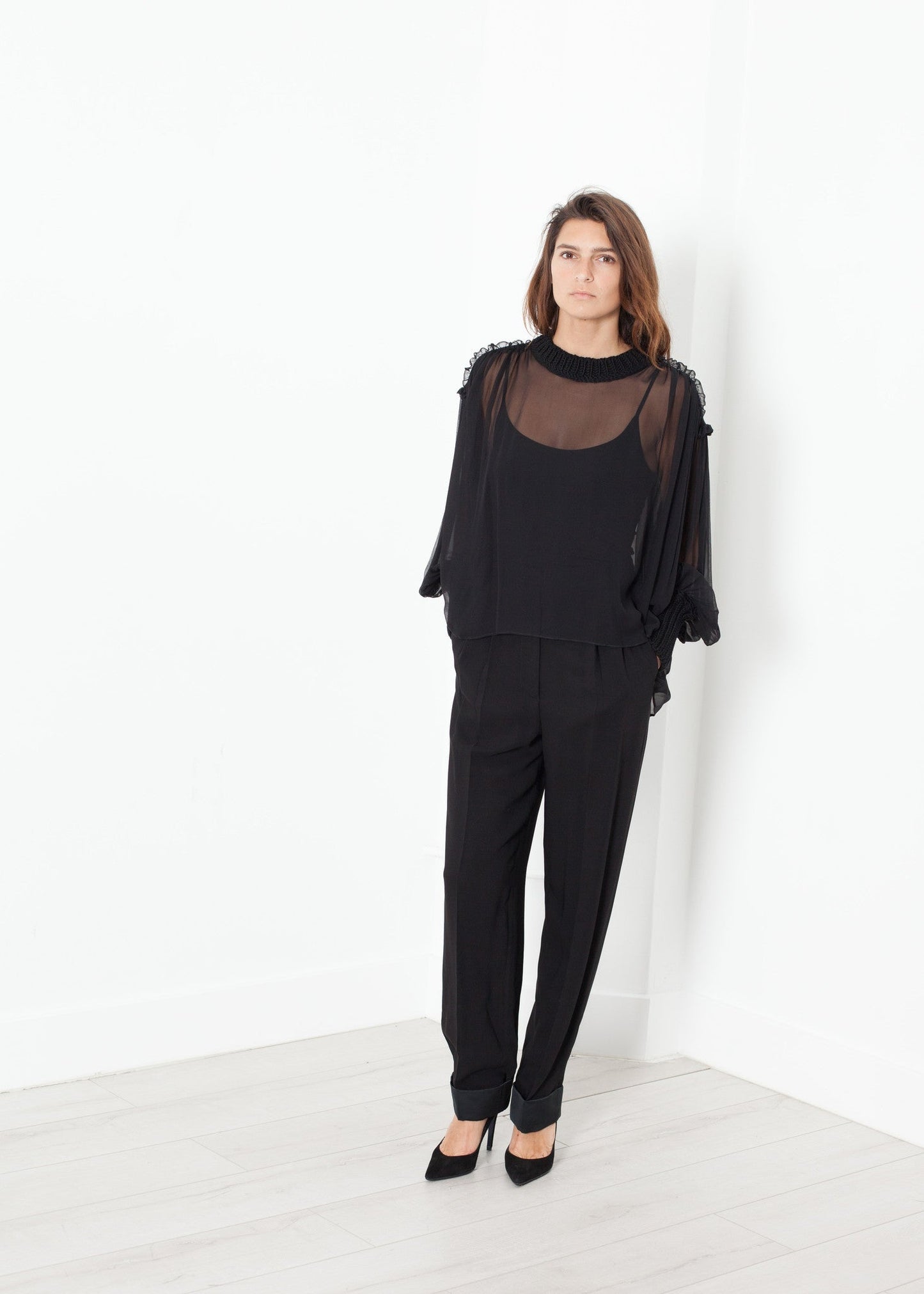 Maglione di seta Poeta in nero