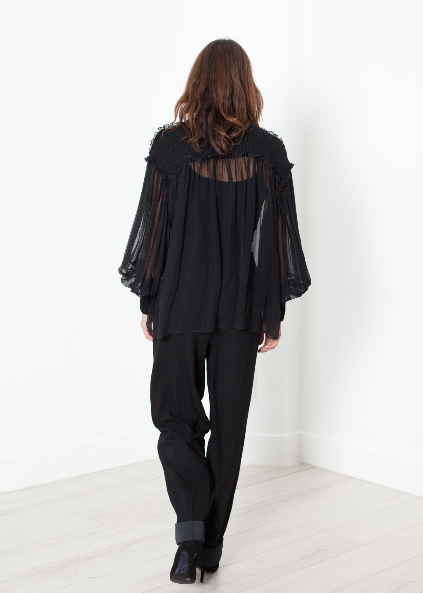 Maglione di seta Poeta in nero