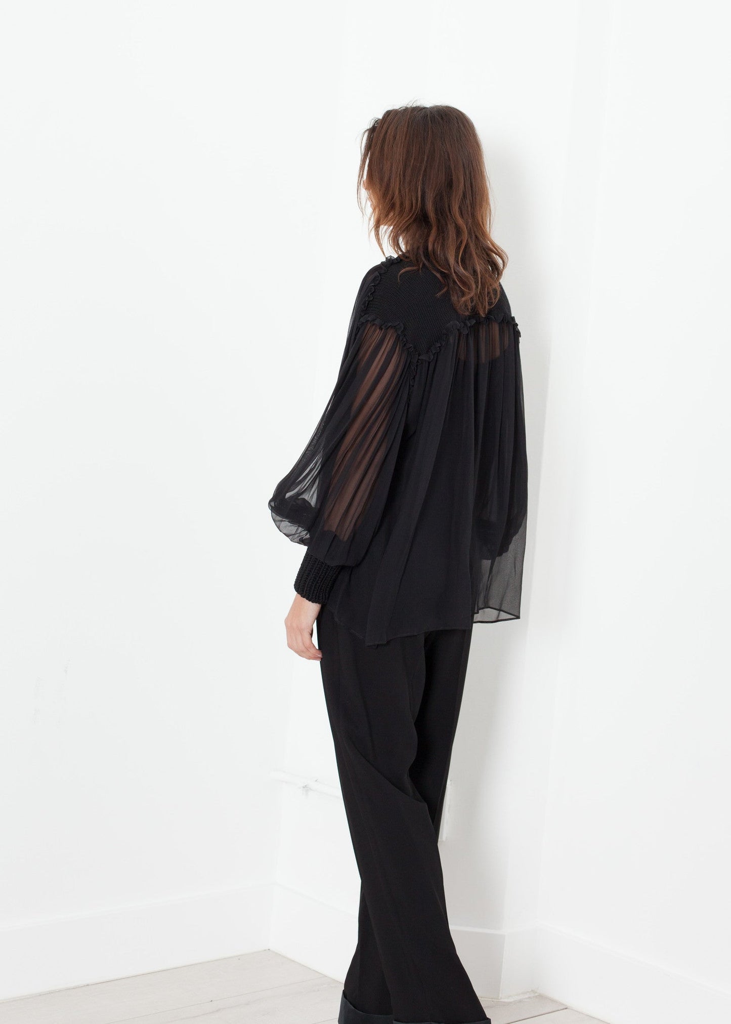 Maglione di seta Poeta in nero