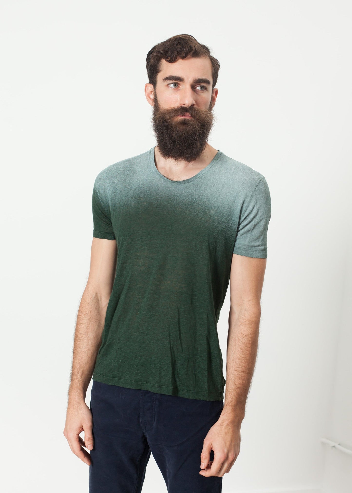T-shirt con sovrastampa in verde
