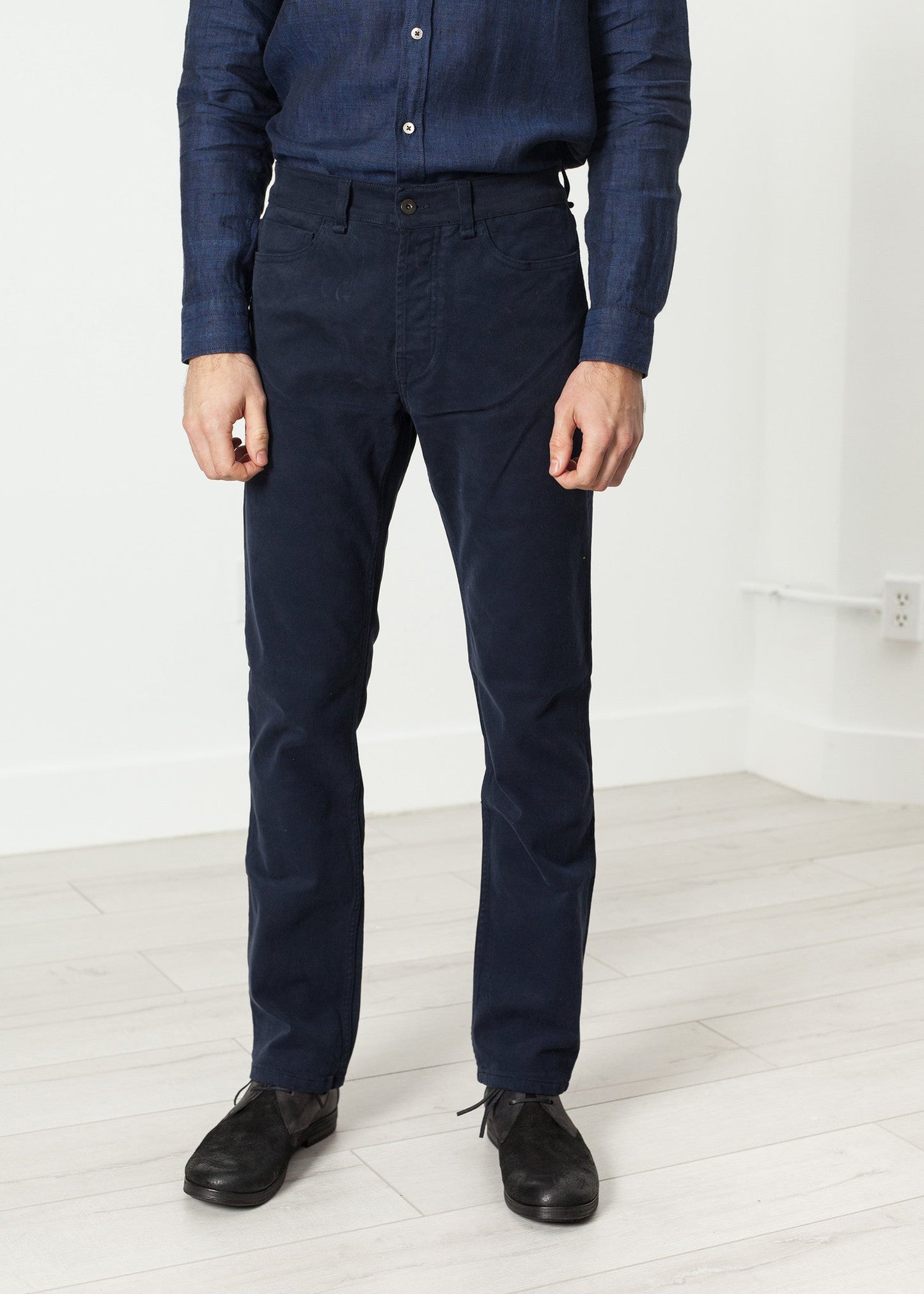 Pantaloni in twill Alex in blu marino