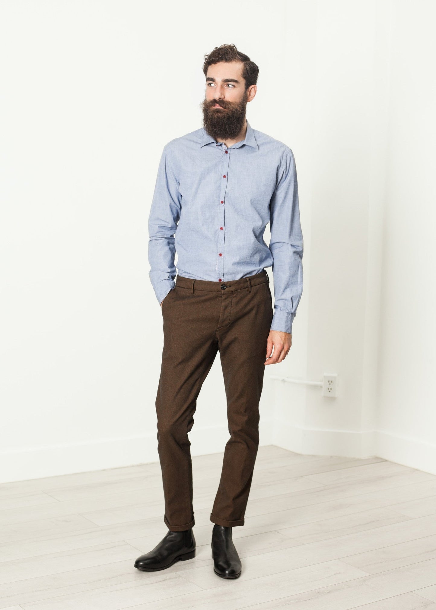 Pantaloni Diamond Weave color nocciola