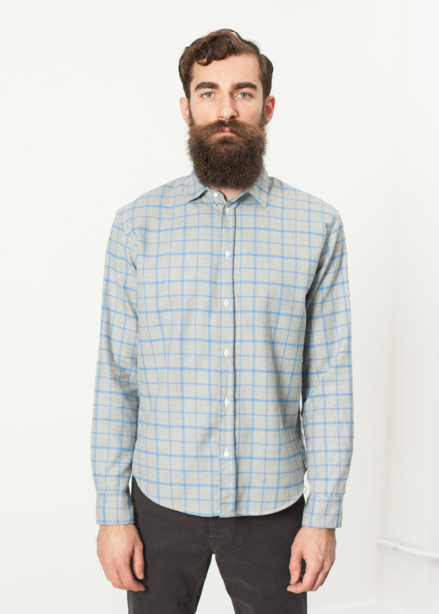 Camicia Paul in flanella grigia