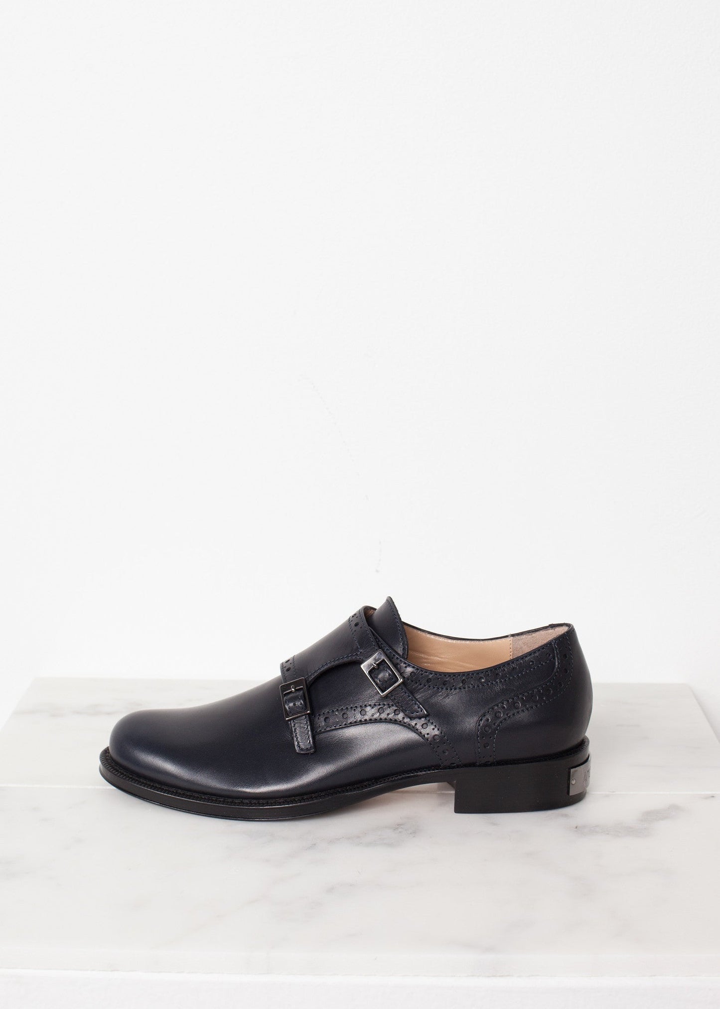 Scarpa con fibbia in blu navy