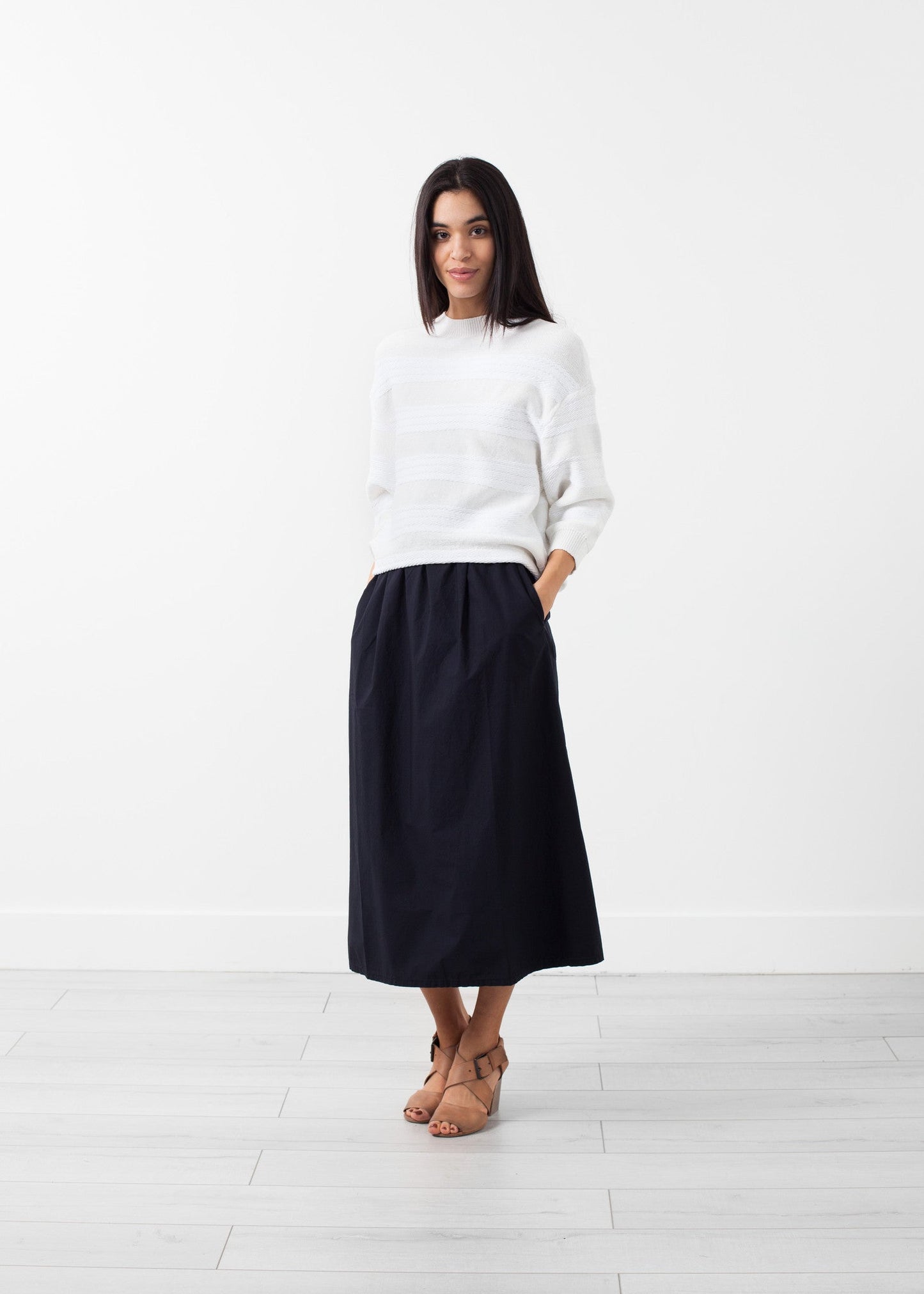 Maglione a righe larghe