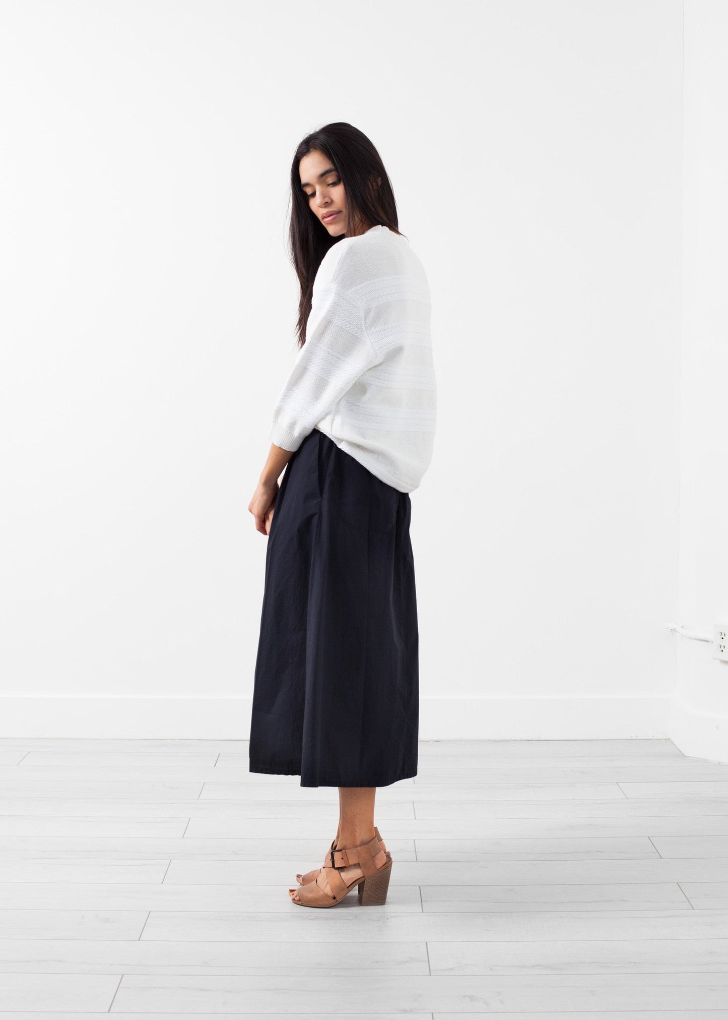 Maglione a righe larghe