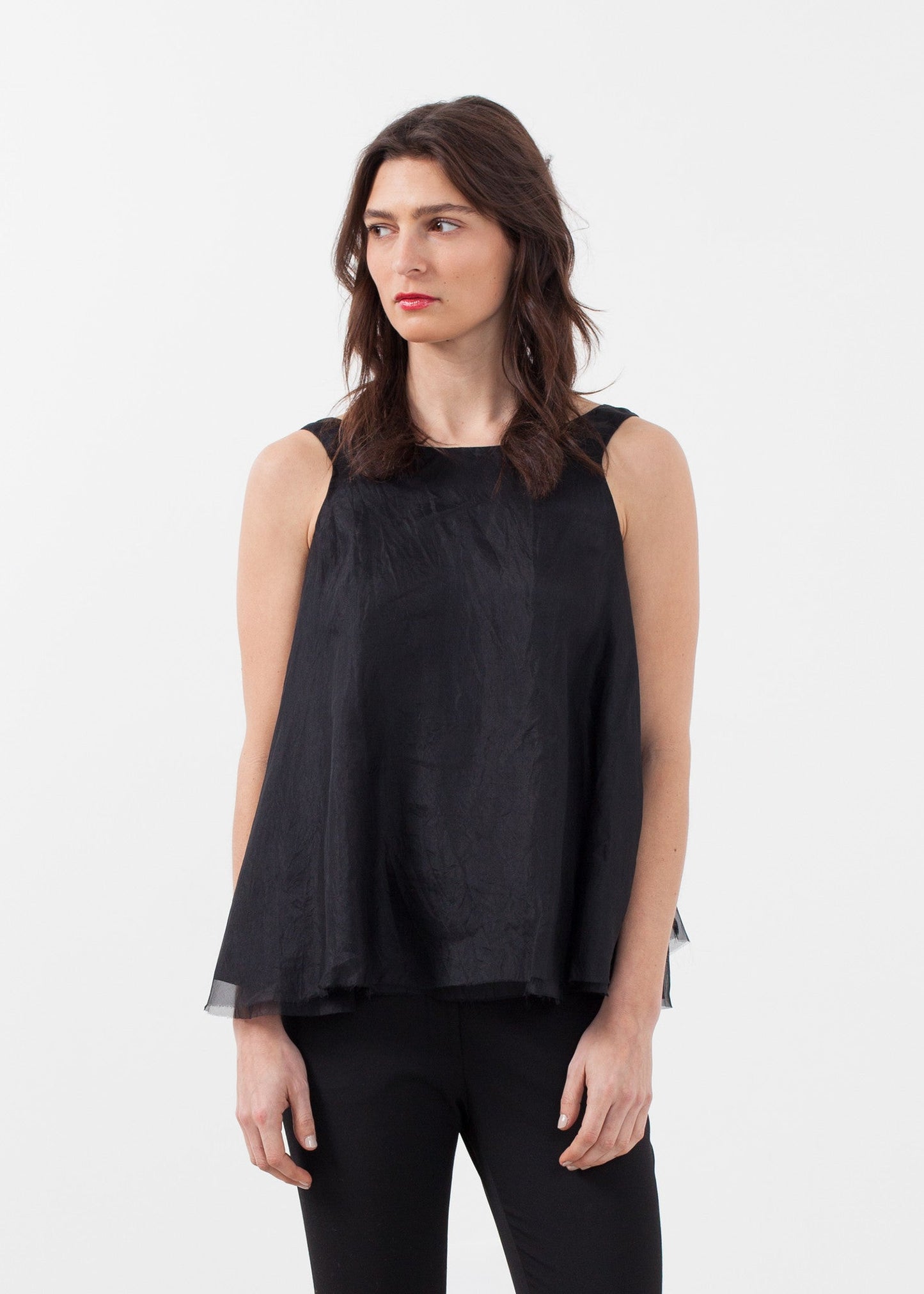Parte superiore oscillante in organza