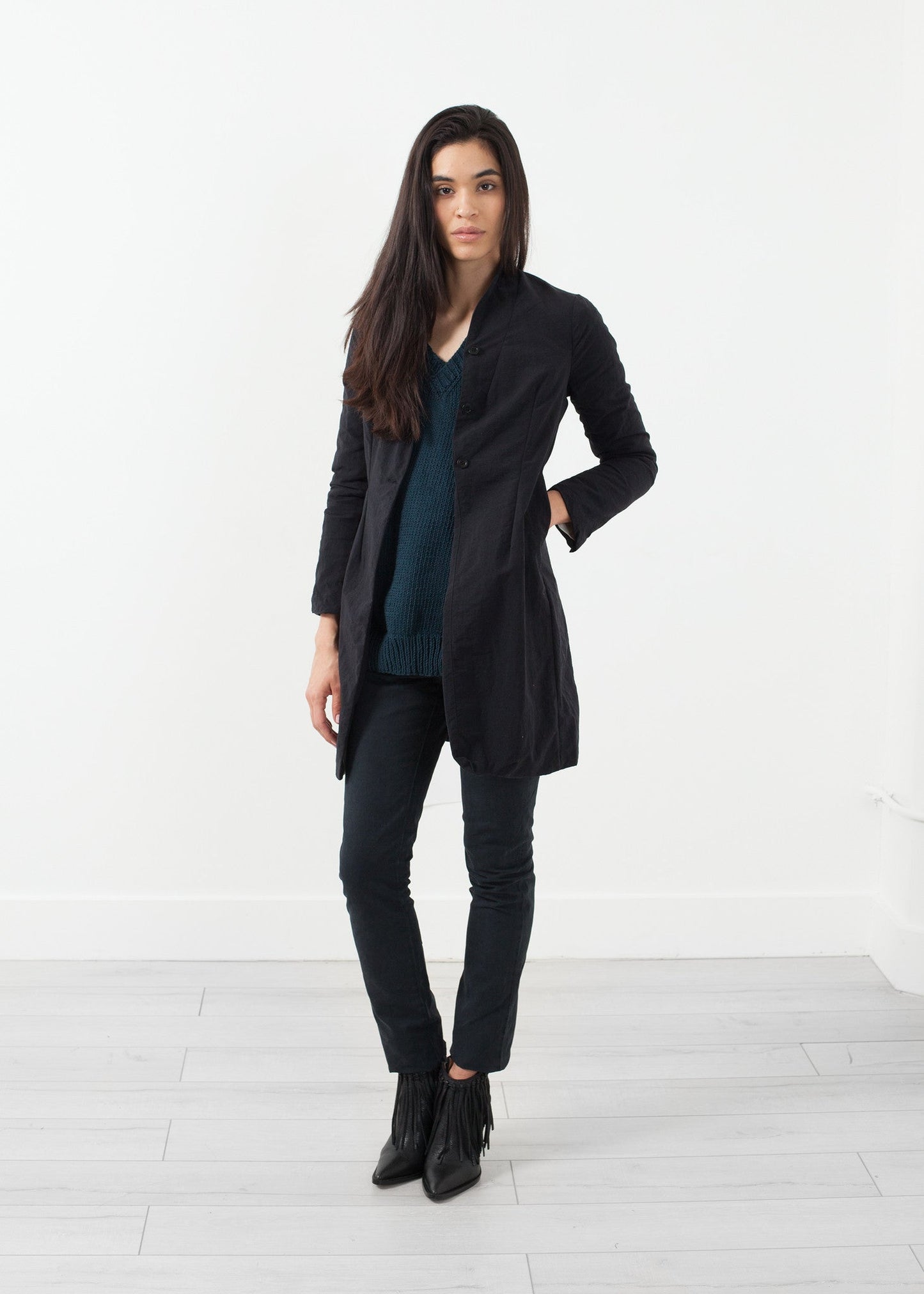 Giacca lunga in nylon