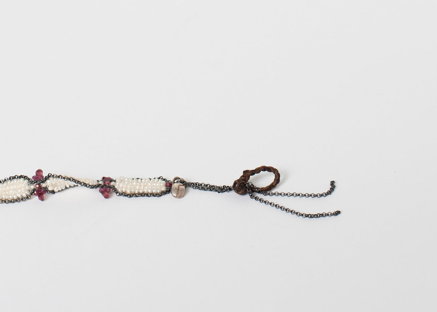 Bracciale granato in perla schiumosa