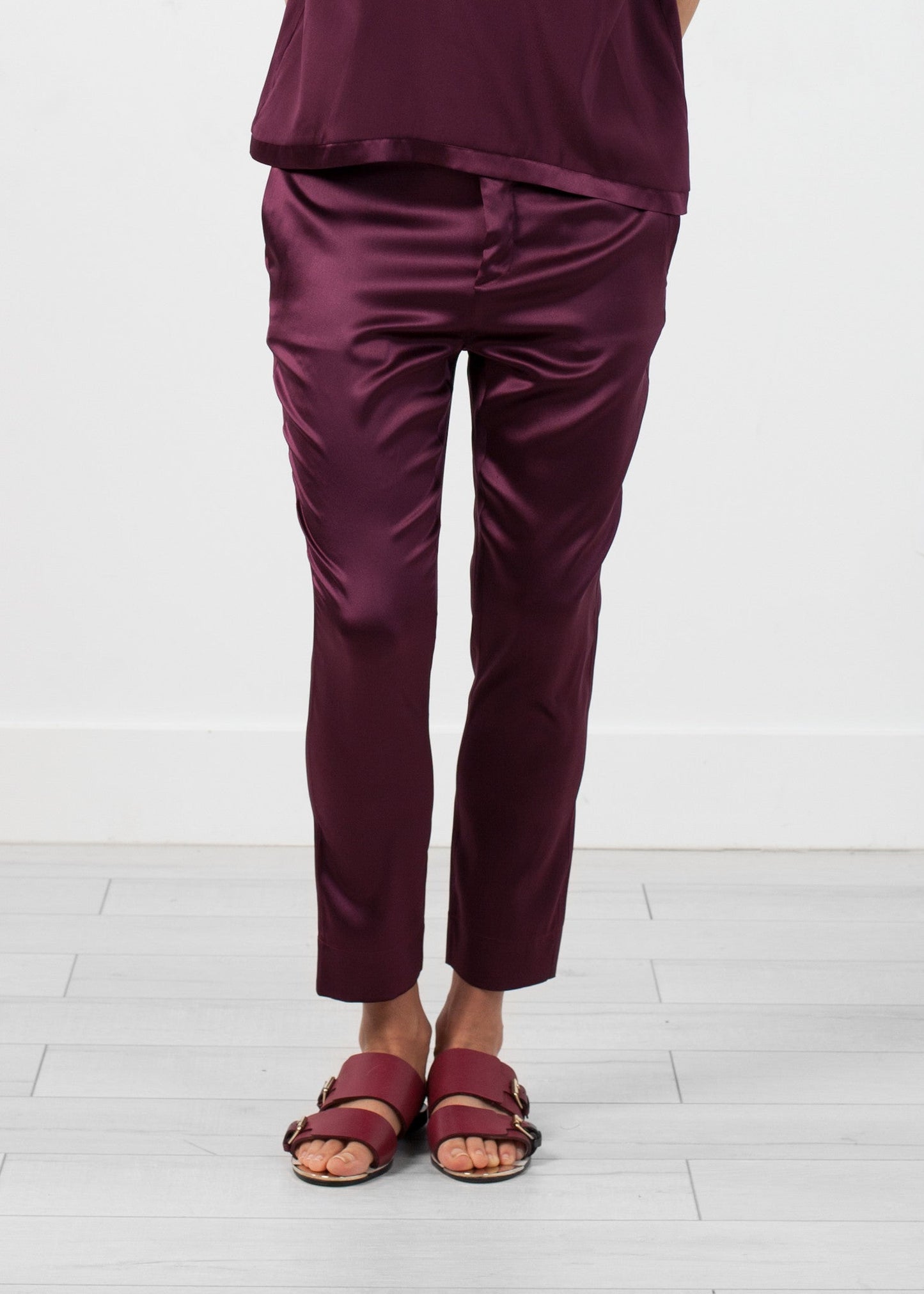 Pantalone pull-up in seta