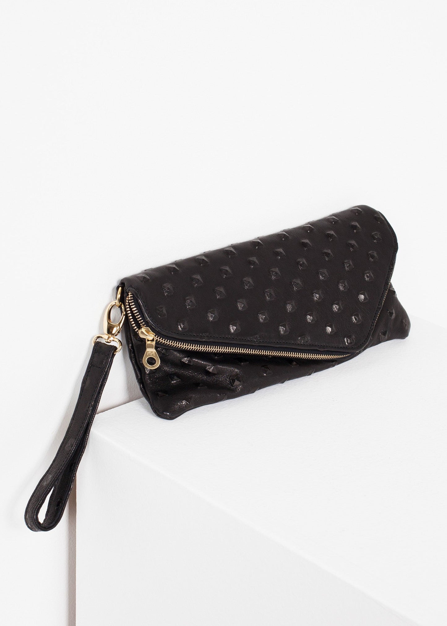 Pochette in pelle Roxanne in nero