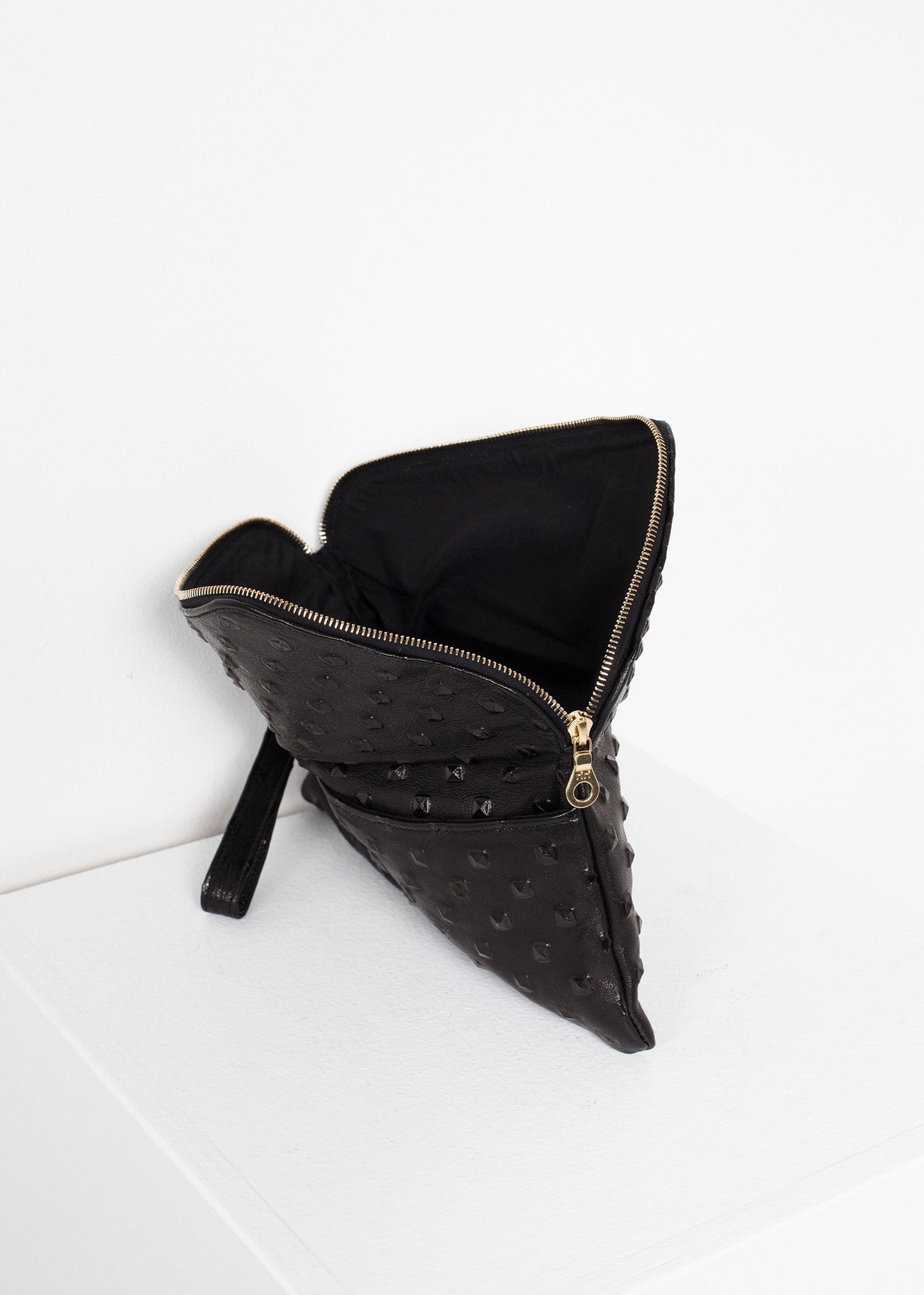 Pochette in pelle Roxanne in nero