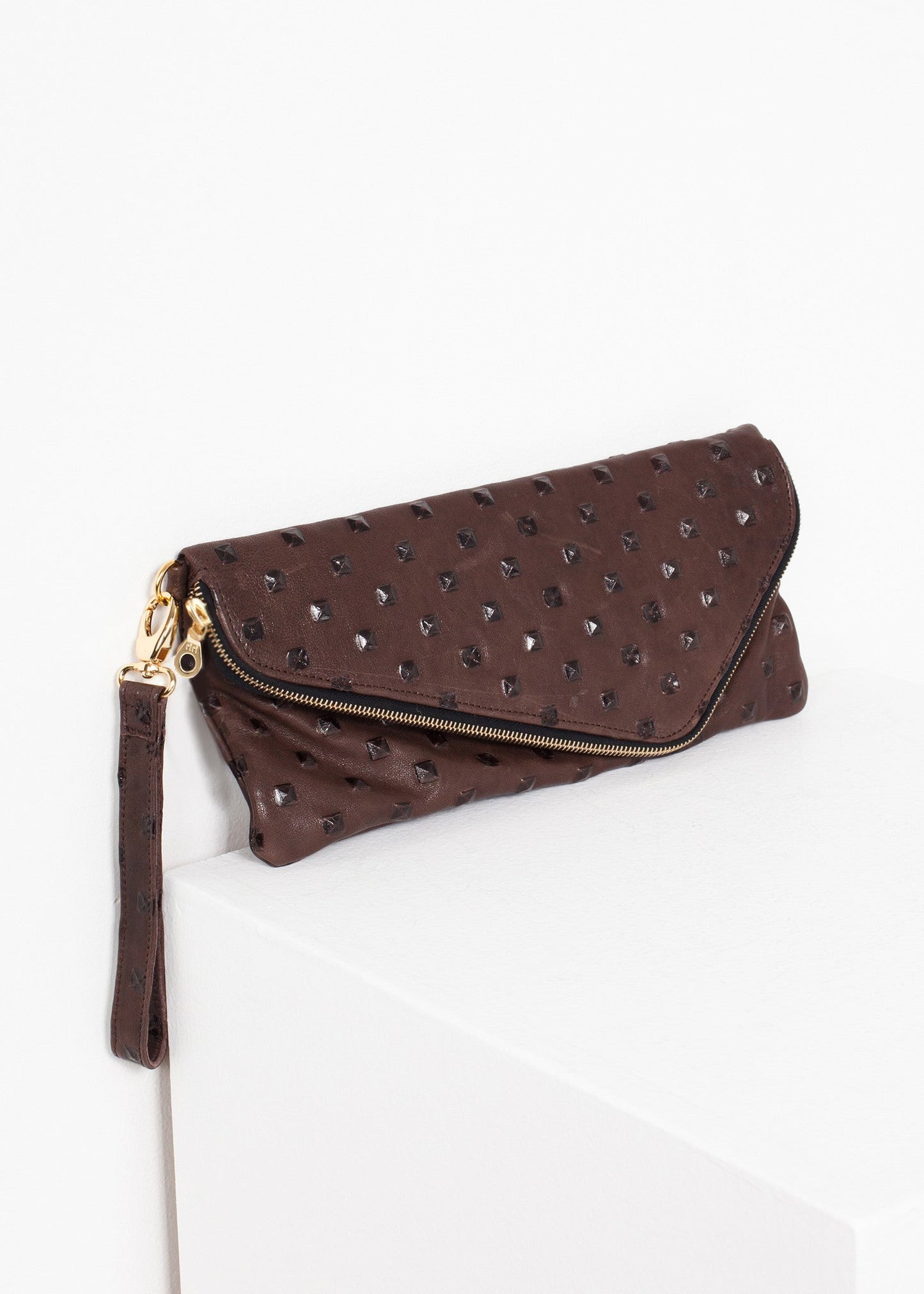 Pochette in pelle Roxanne in marrone