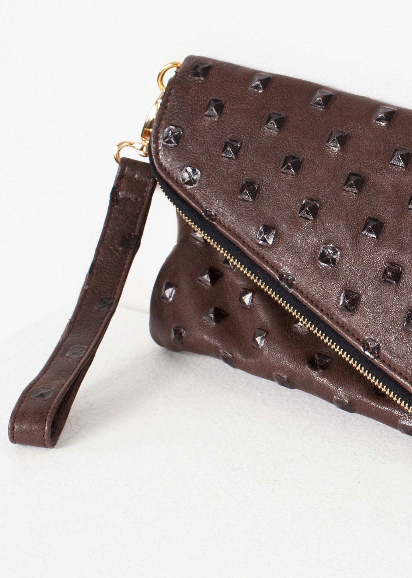 Pochette in pelle Roxanne in marrone