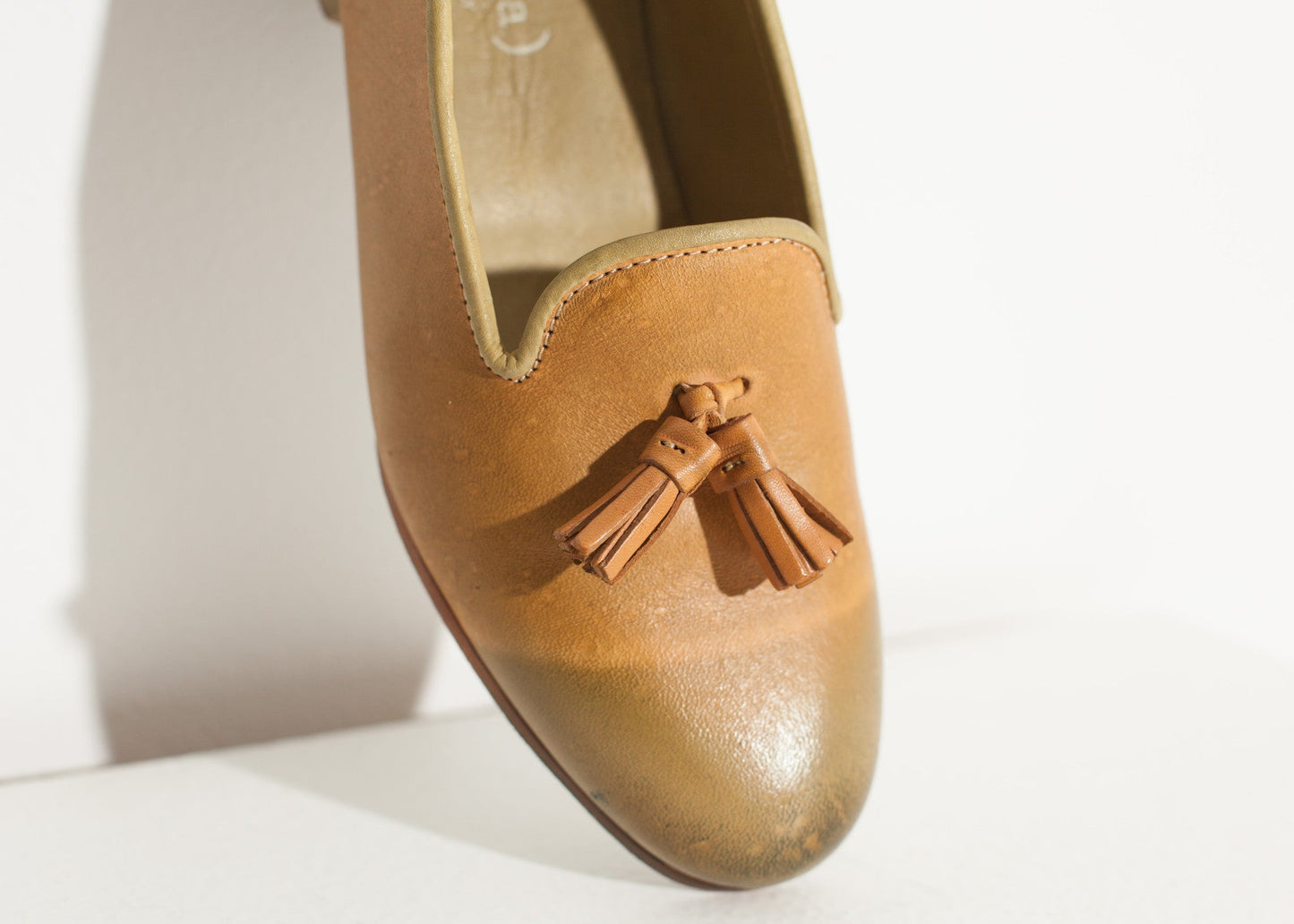 Mocassino in pelle color lime