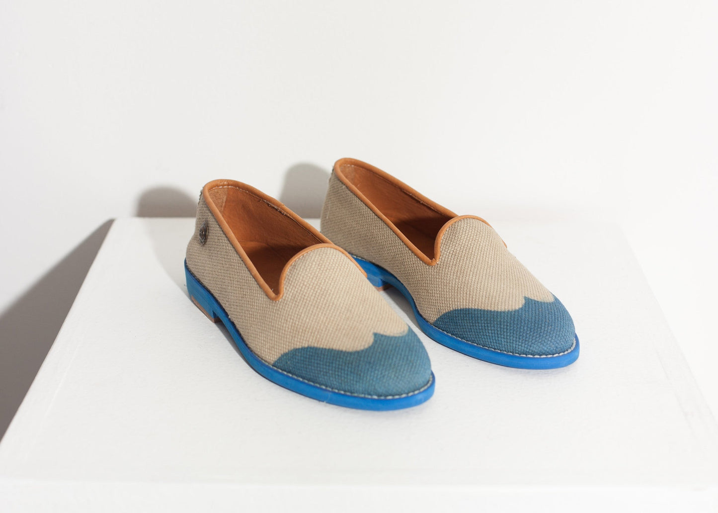 Mocassino Wingtip in blu