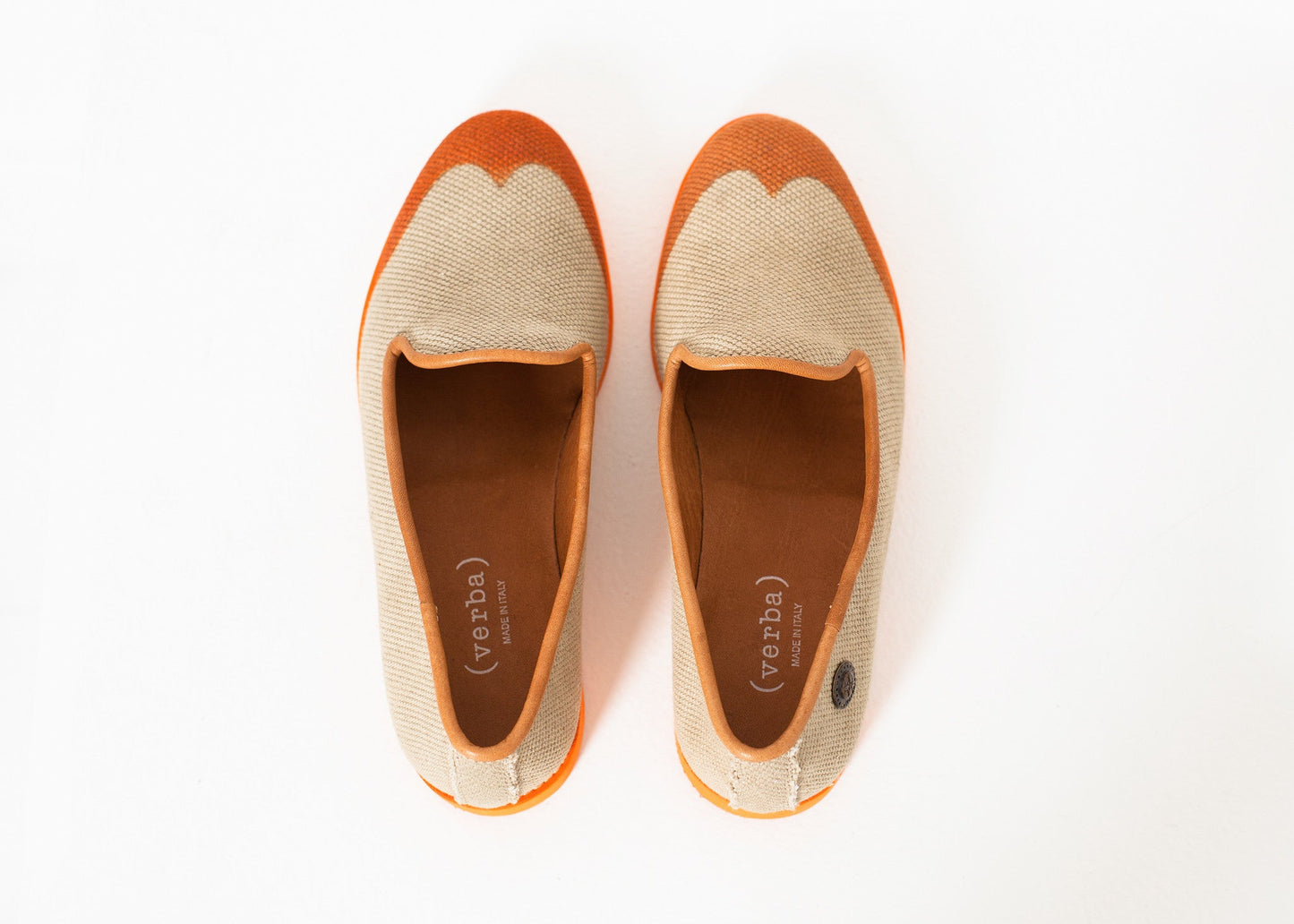 Mocassino Wingtip arancione
