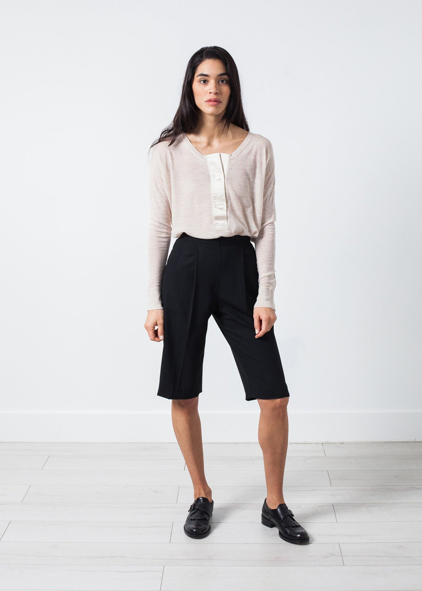 Pantaloncini in tessuto nero