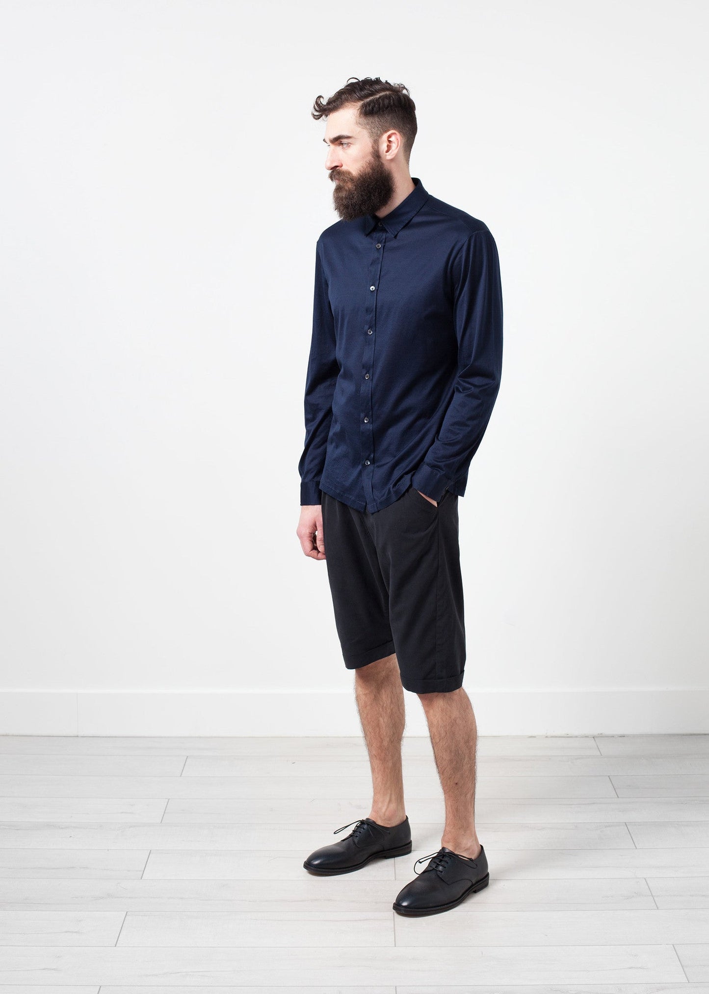 Scozia Button-Up in blu marino