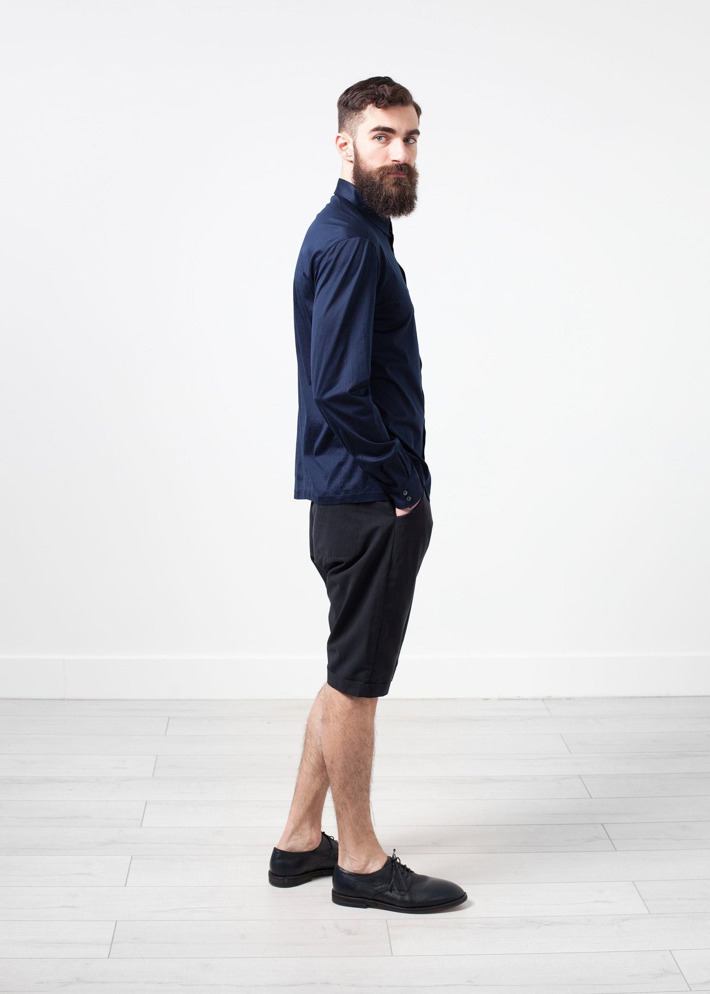 Scozia Button-Up in blu marino