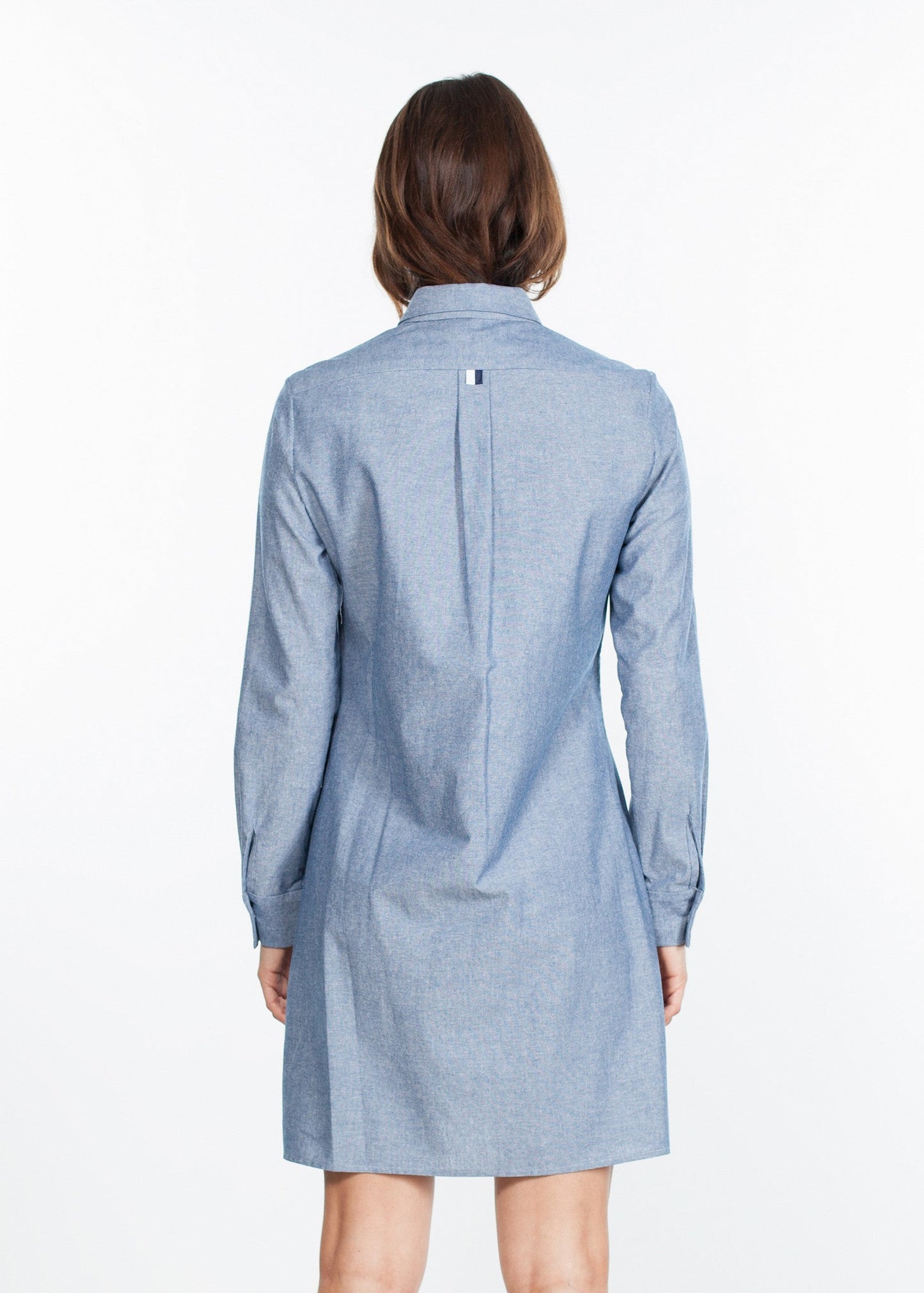 Abito chemisier in chambray blu