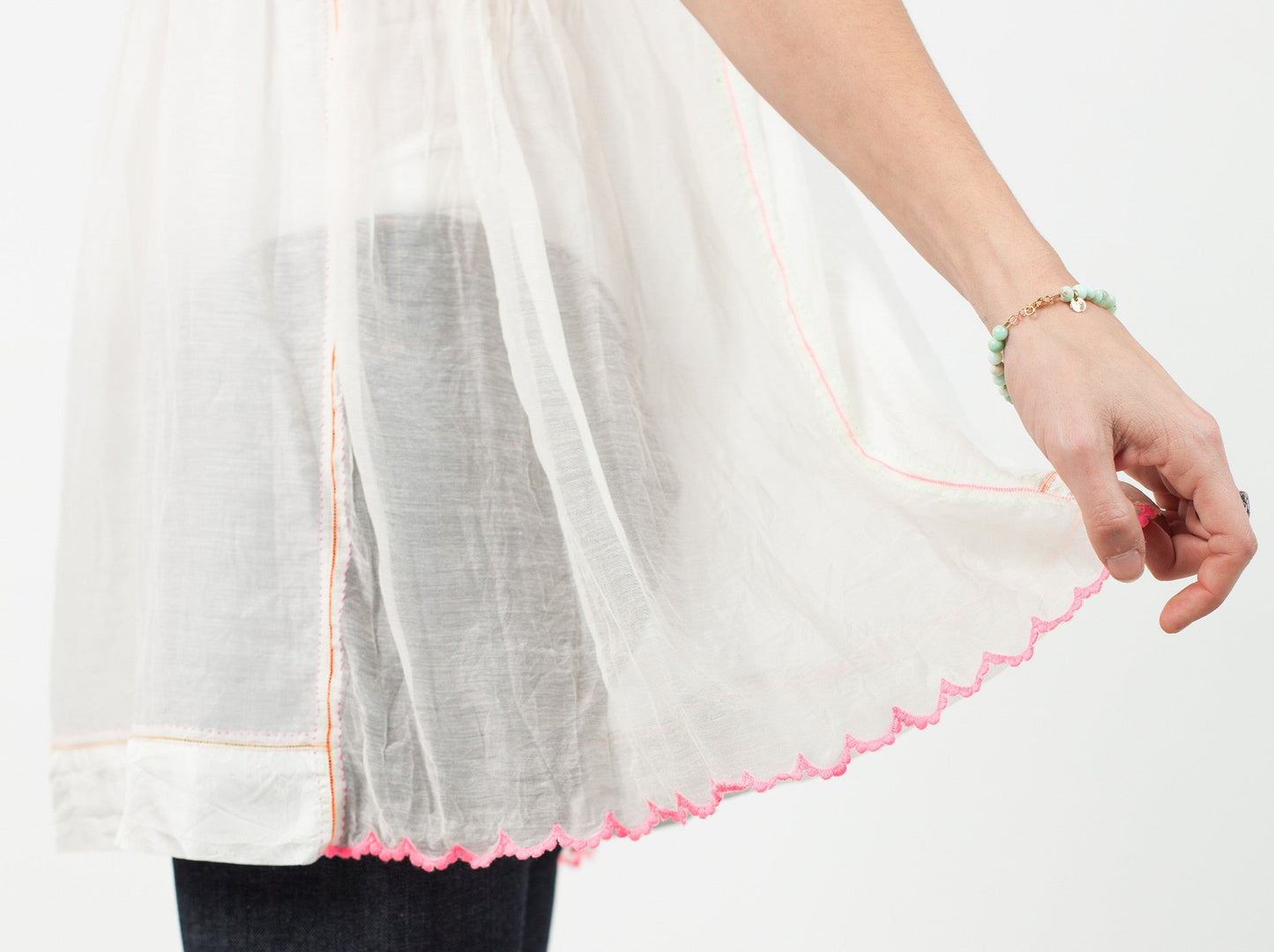 Canotta babydoll in bianco