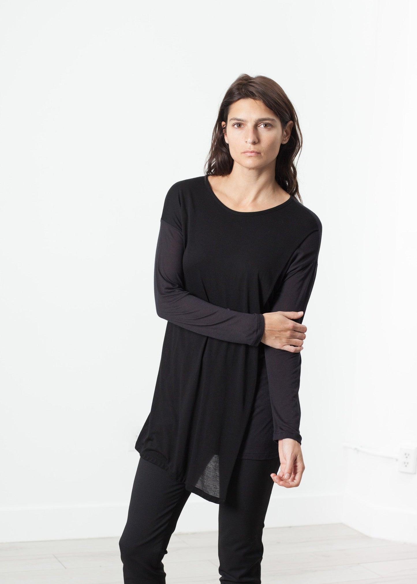 Maglietta Laurier in nero/blu marino
