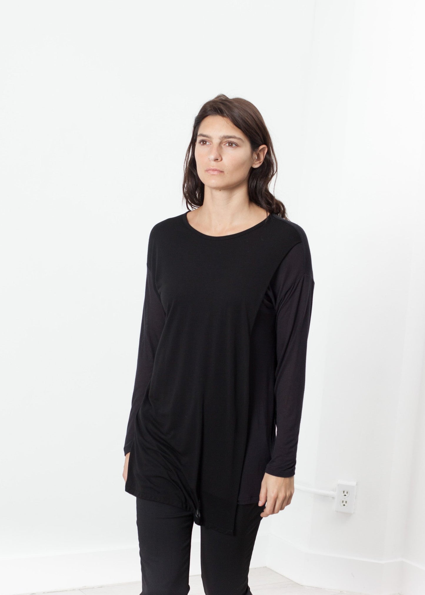 Maglietta Laurier in nero/blu marino