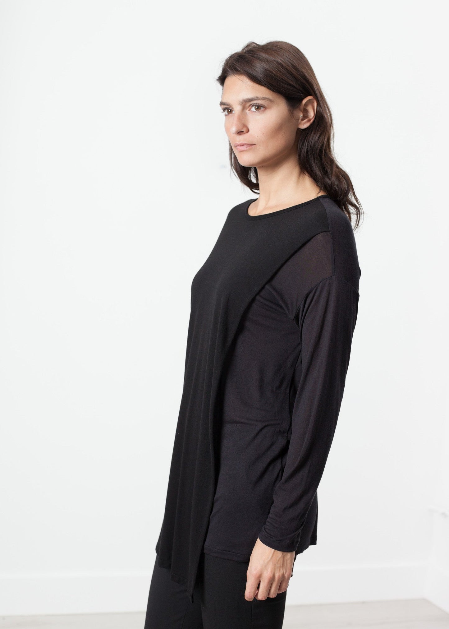 Maglietta Laurier in nero/blu marino