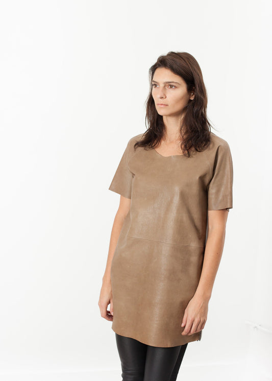 Tunica frontale in pelle