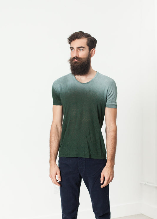 T-shirt con sovrastampa in verde