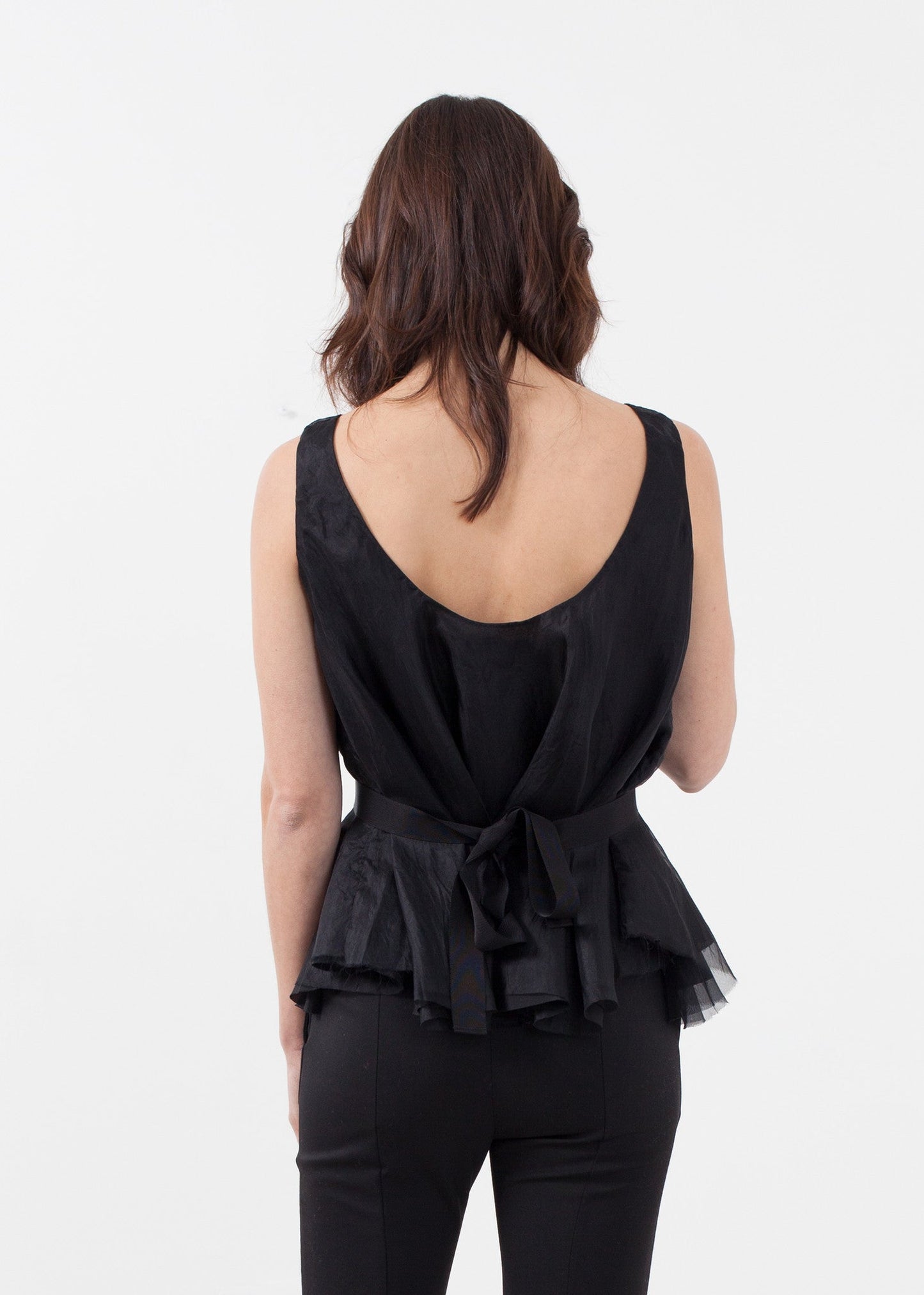 Parte superiore oscillante in organza