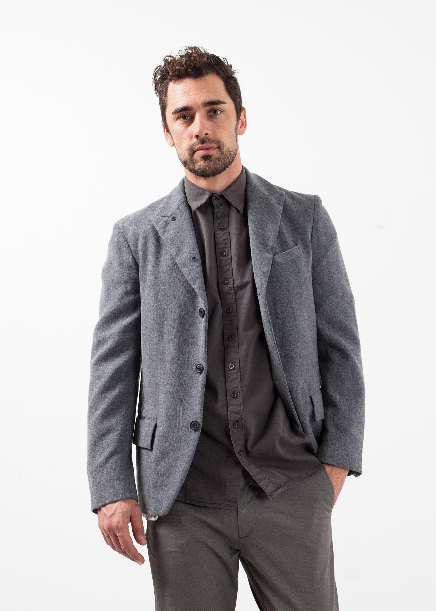 Blazer in lana lavata