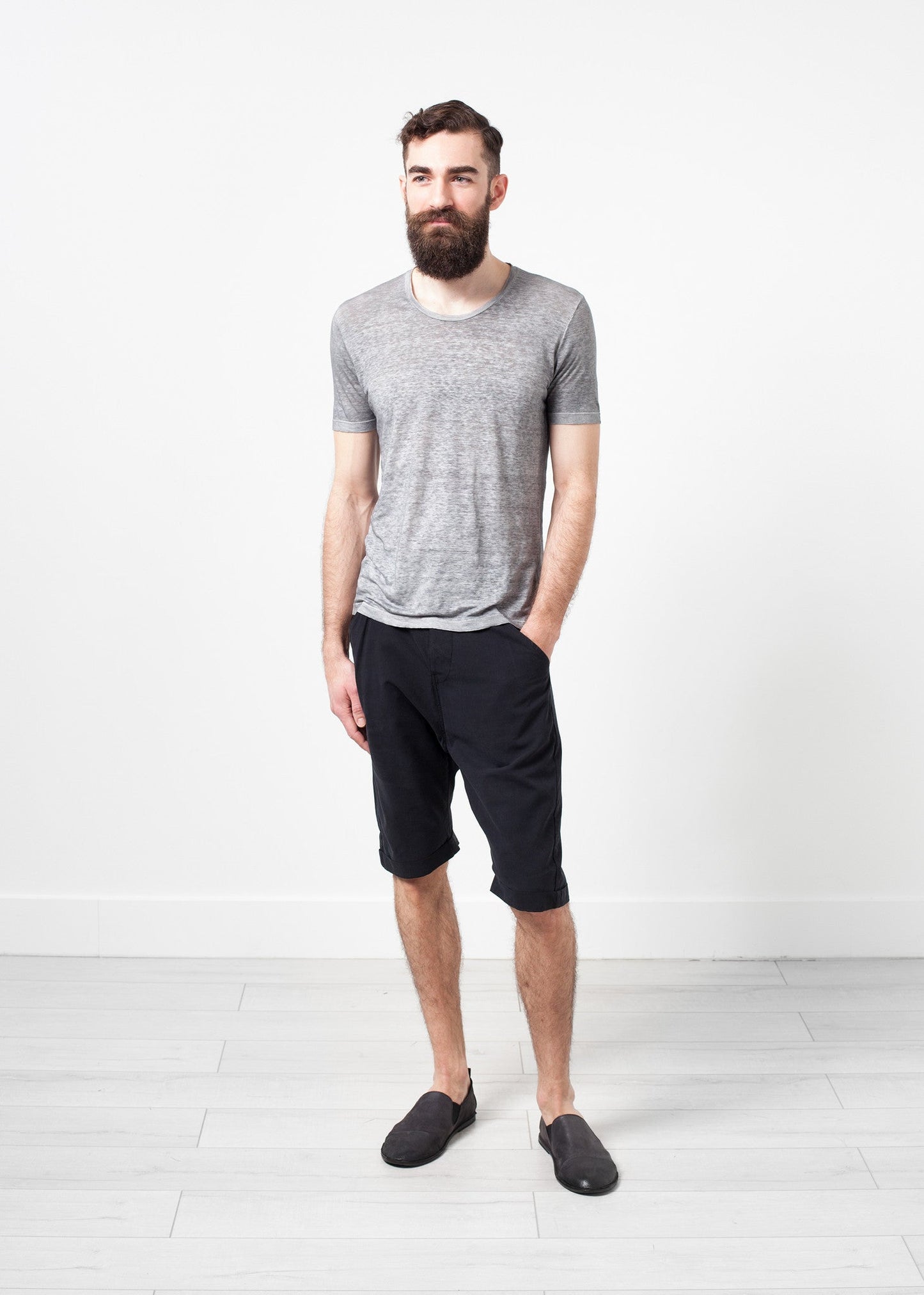 T-shirt in lino in delfino