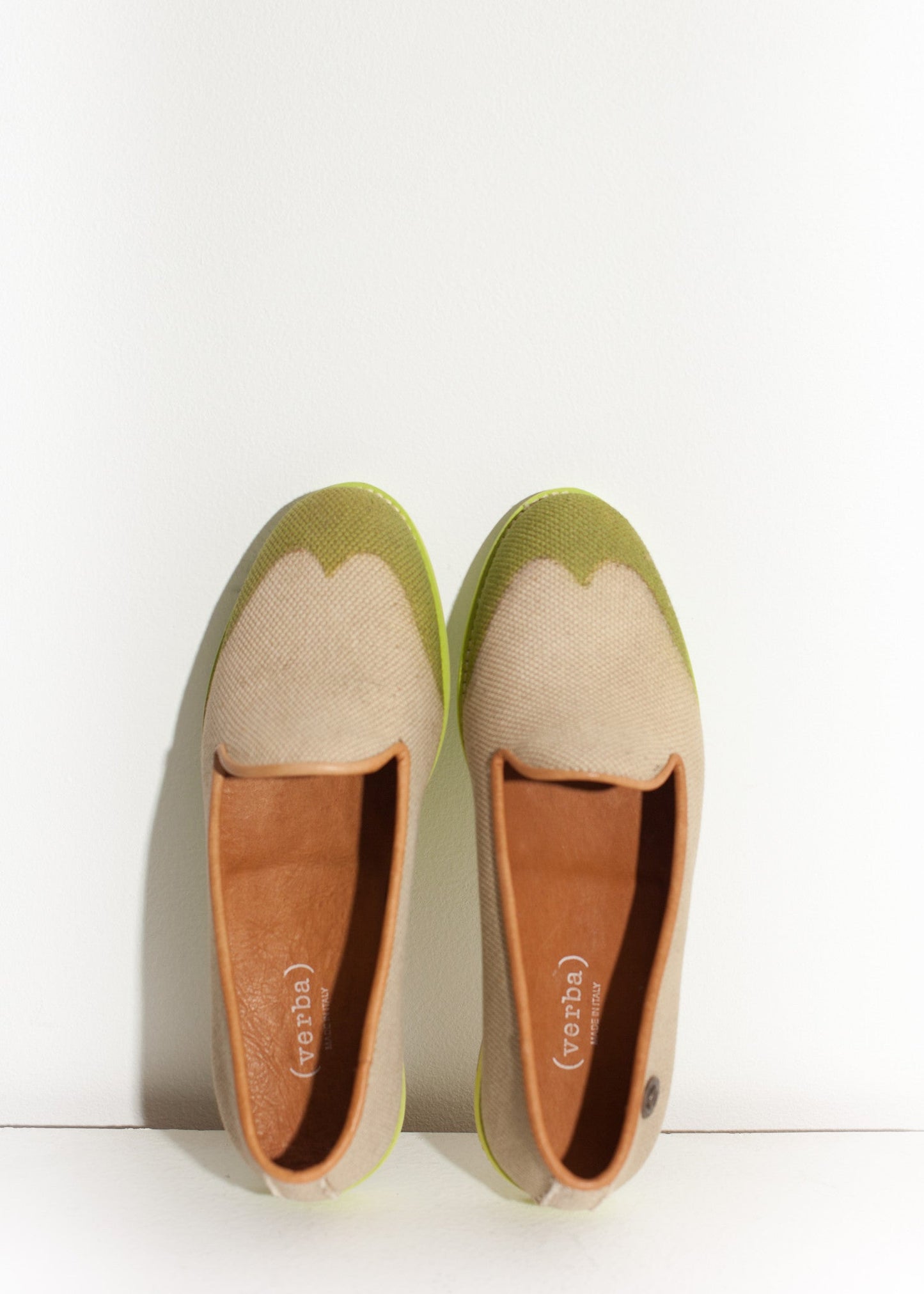 Mocassino Wingtip in lime