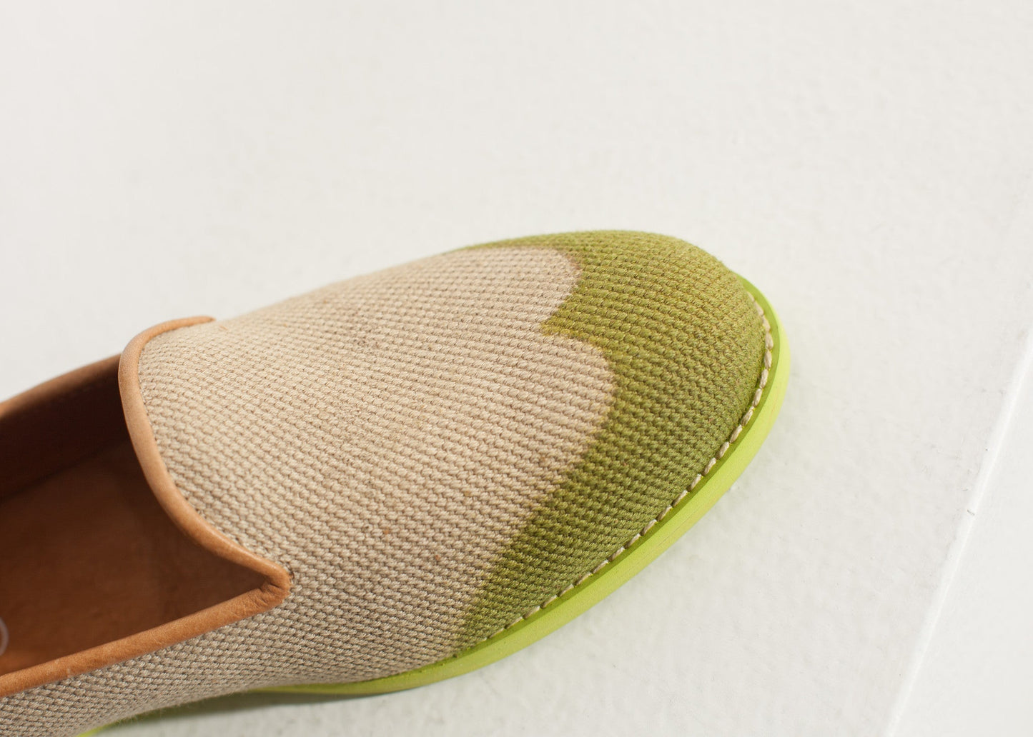 Mocassino Wingtip in lime