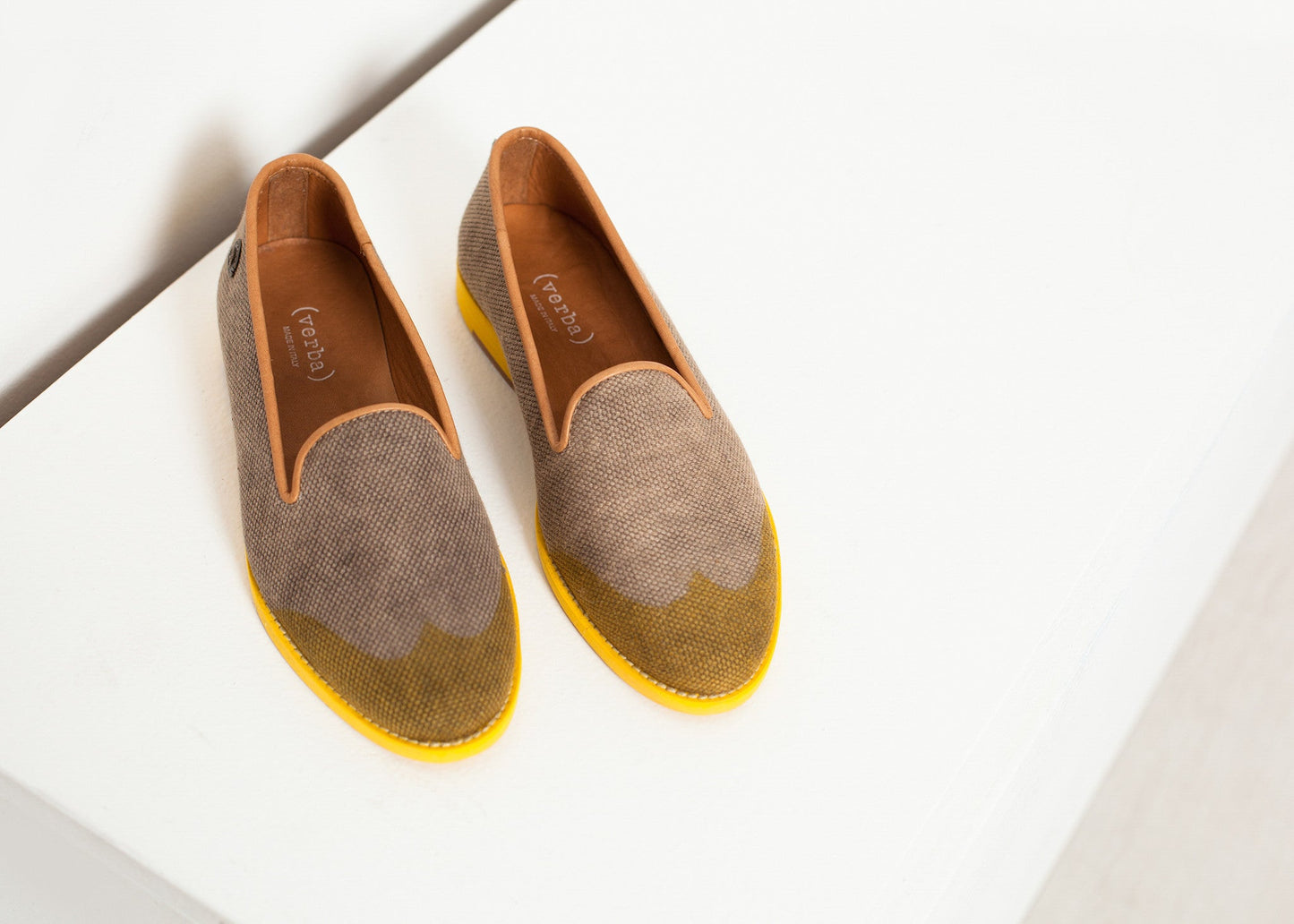 Mocassino Wingtip in giallo